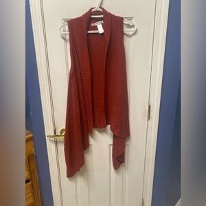 Maurices Sweater Vest, Women's Size Large, Burnt Orange